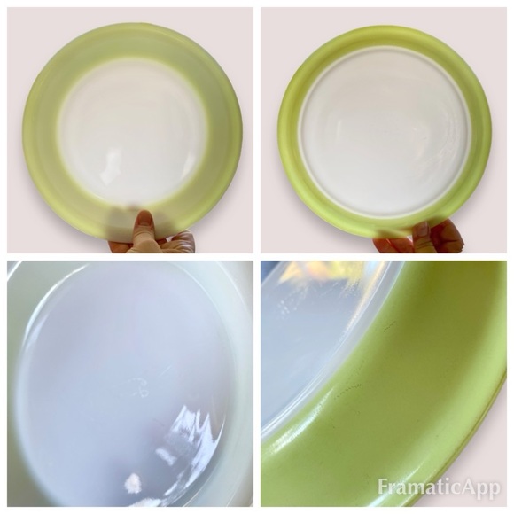 Midcentury Lime Green PYREX 909 Round 9 Inch Pie Dish Plate - Picture 8 of 10